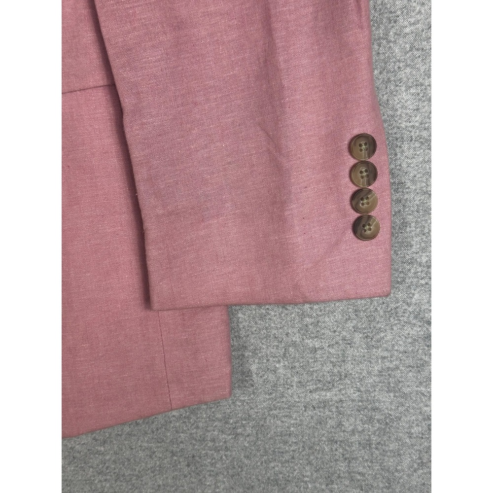 Jos A Bank Linen Suit 42L 34x34 Pink Slim Fit Linen Cotton Blend Separates - Picture 5 of 16